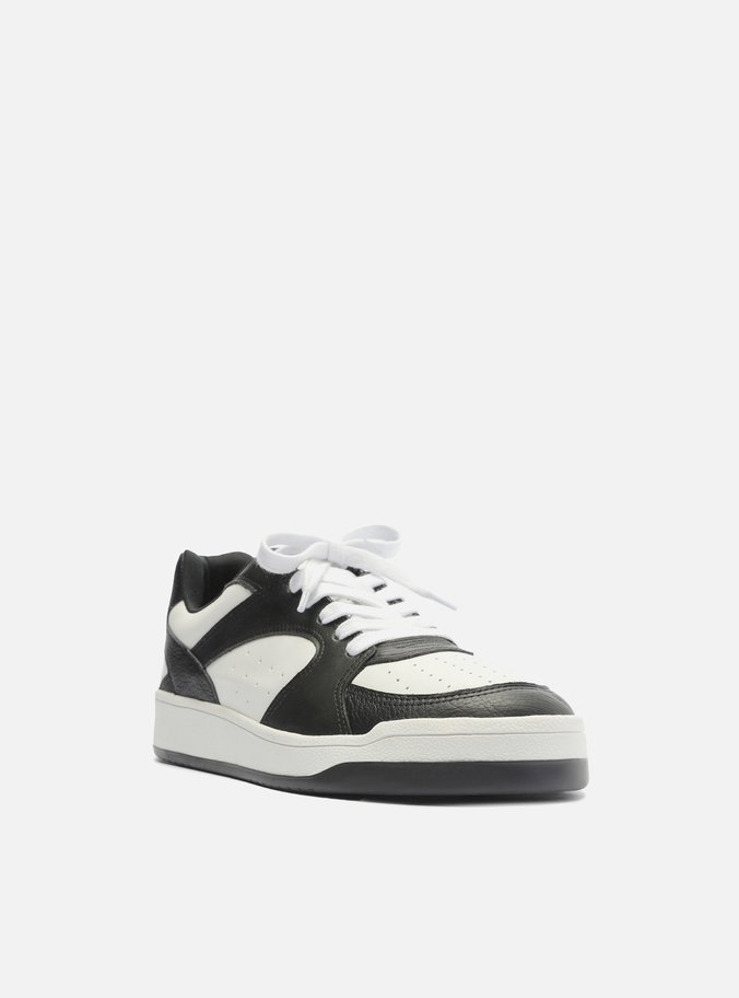 Tênis Branco Couro Street Preto