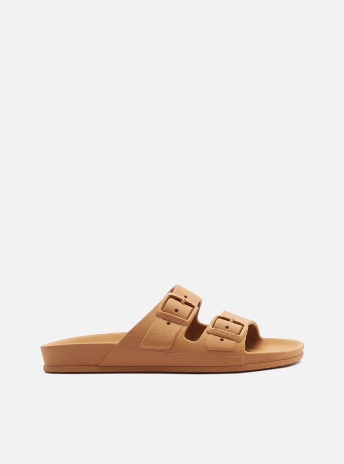 Sandália Rasteira Laranja Brizza