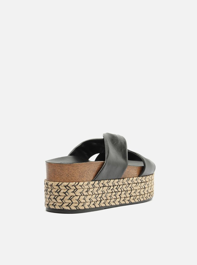 Sandália Preta Flatform Nó