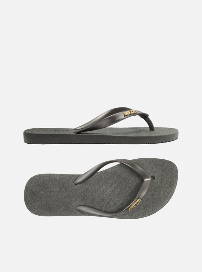 Chinelo de Dedo Metalizado Grafite Brizza