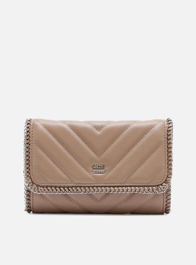 Bolsa Tiracolo Bege Pequena Matelassê Corrente