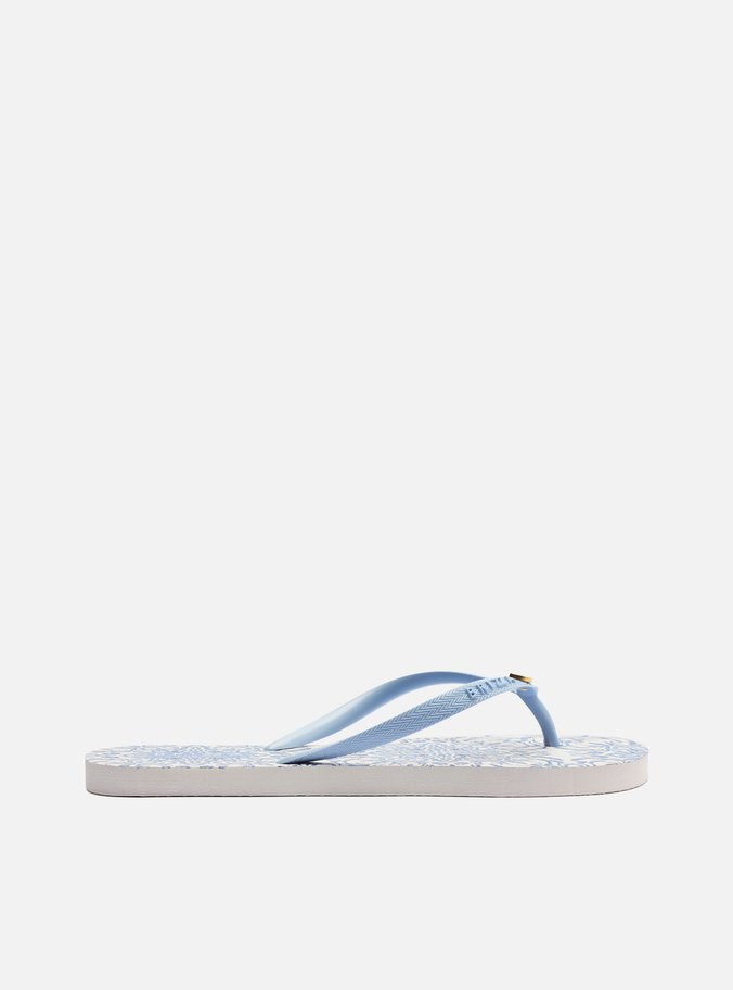 Chinelo de Dedo Azul Estampado