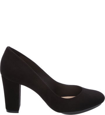 Scarpin Nobuck Bico Redondo Urban Preto