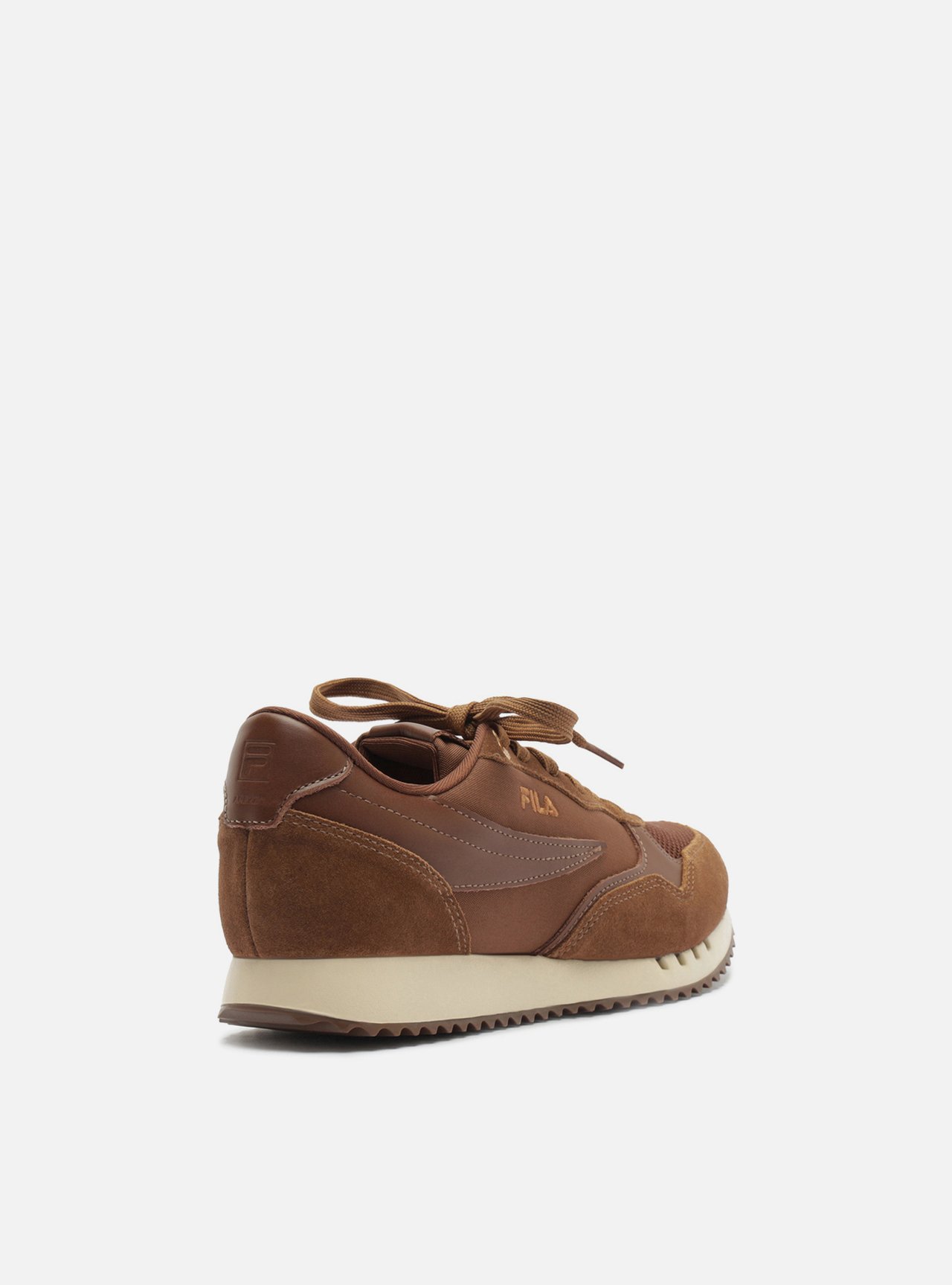 Tênis Marrom Solado Esportivo Suede Bordado Fila — foto 3