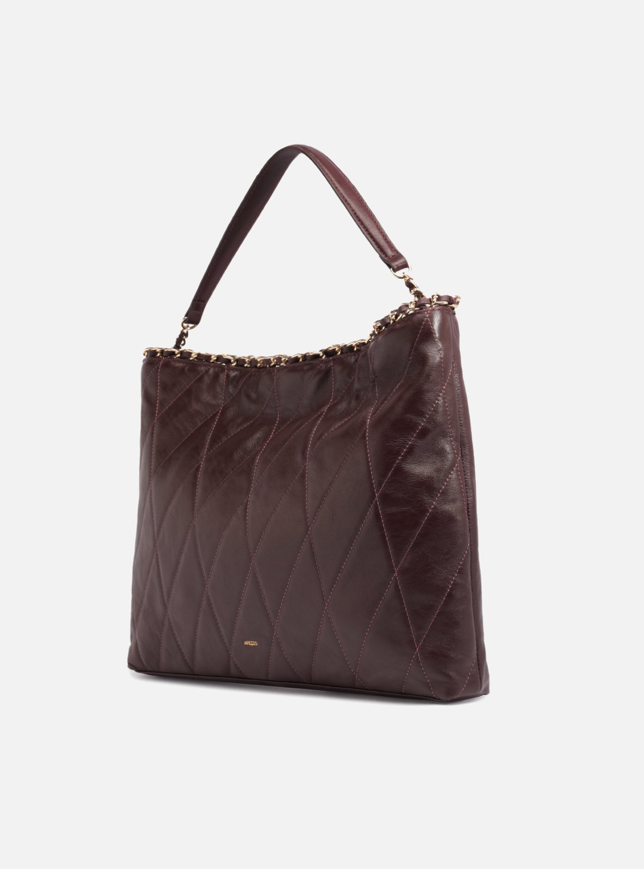 Bolsa Hobo Bordô Couro Grande Matelassê — foto 2
