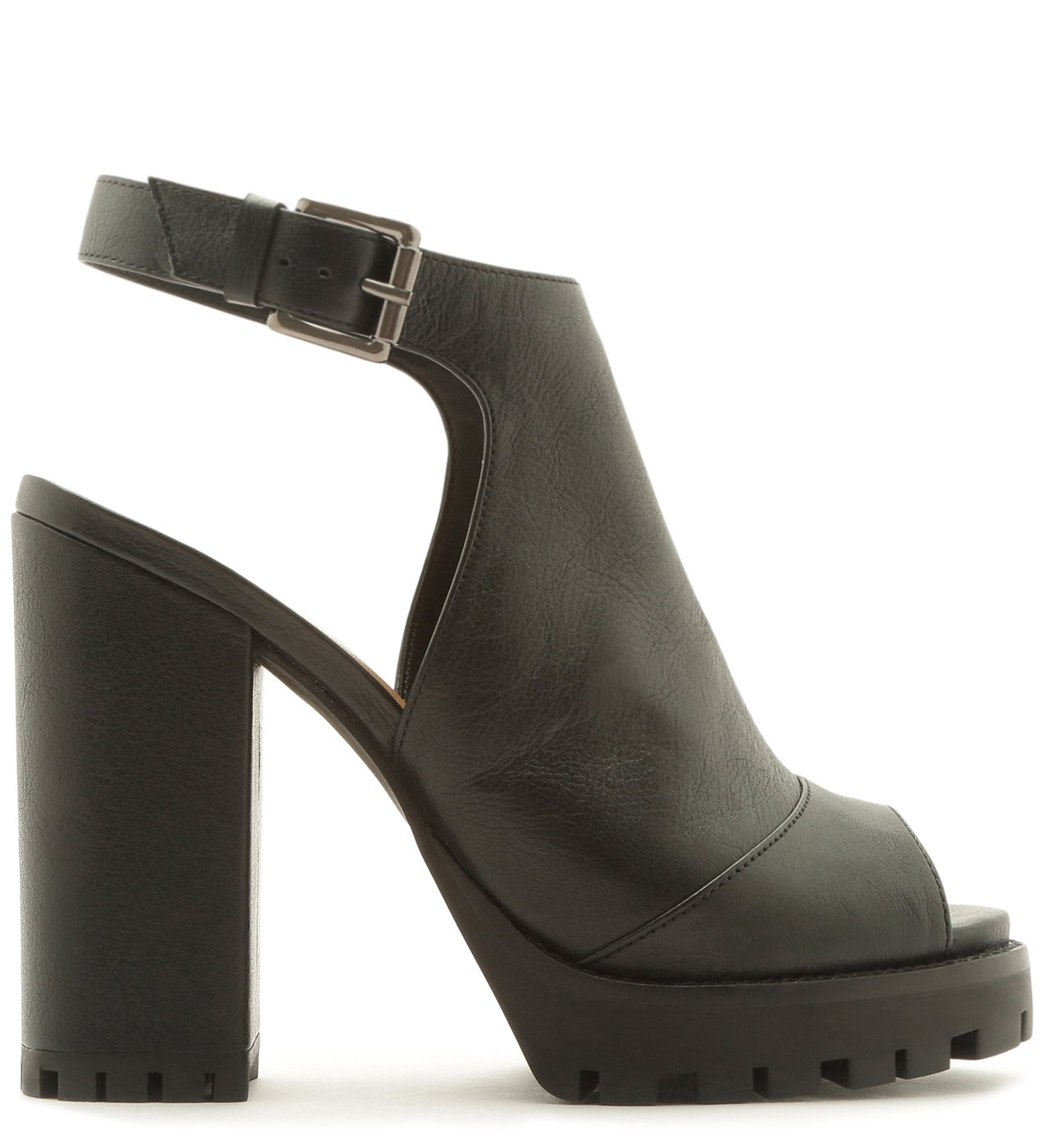 Sandal boot couro tratorada preta sale