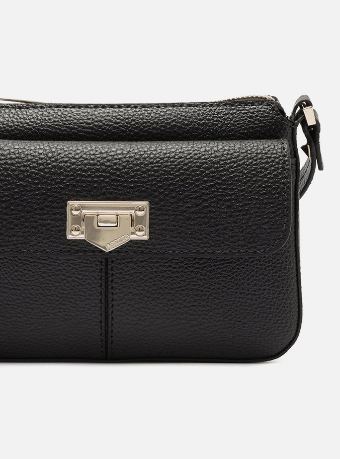 Bolsa Tiracolo Preta Pequena Encaixe Metal