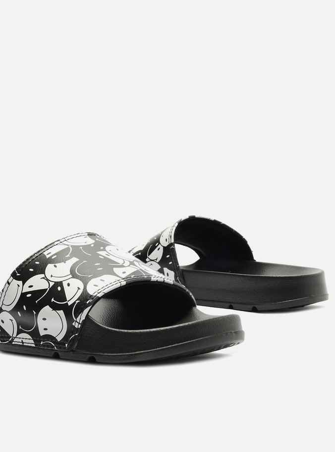Slide Preta Print Smiley® Brizza