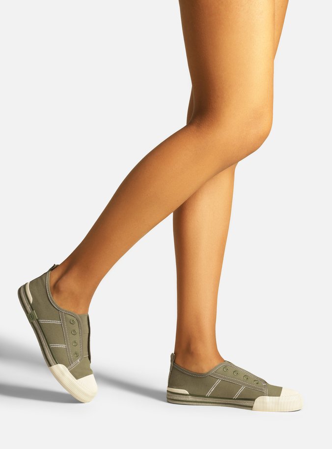 Tênis Slip On Verde Lona Collab Alme
