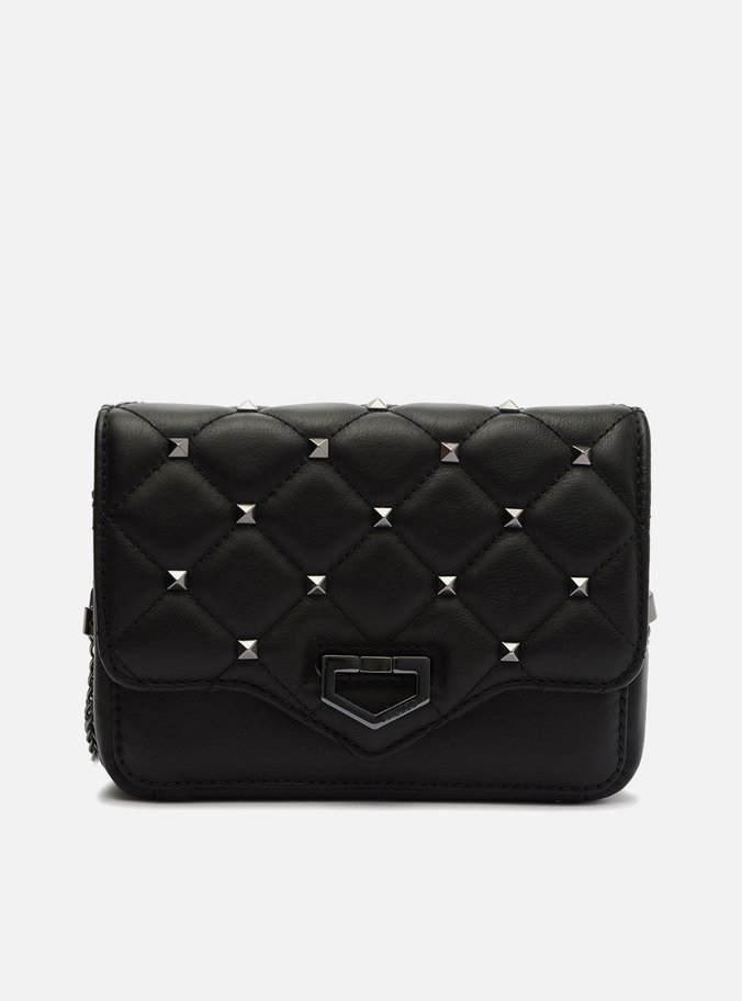 Bolsa Tiracolo Preta Couro Thai Pequena