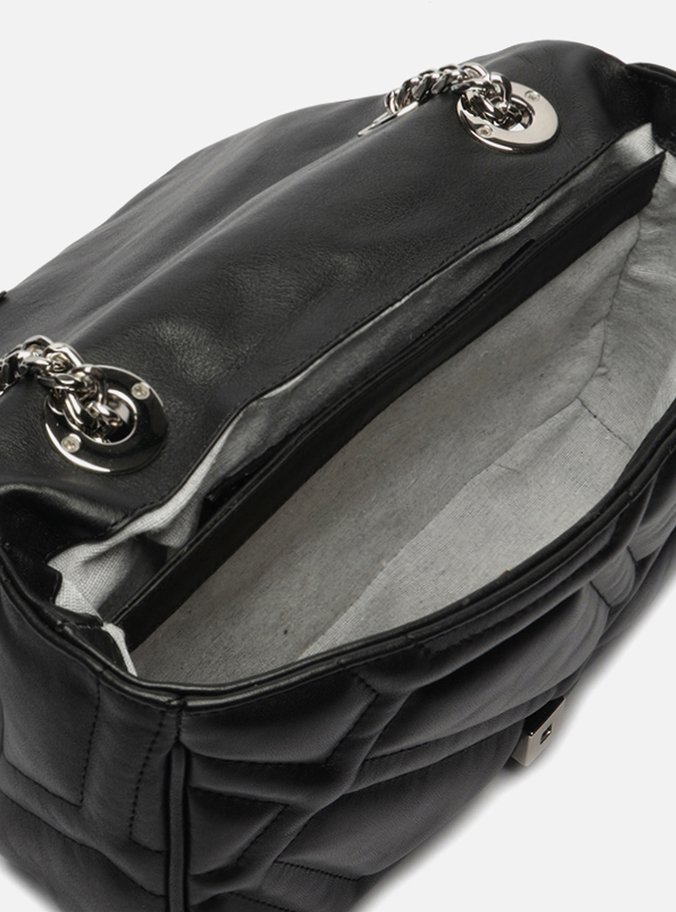 Bolsa Tiracolo Preta Couro Emma