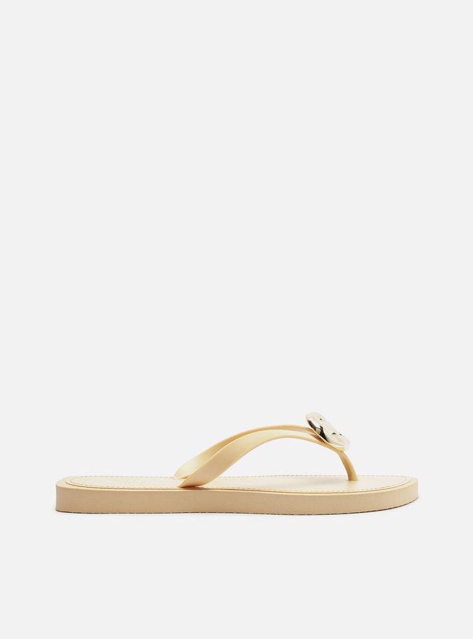 Chinelo Minimal Nude Búzios Bico Redondo