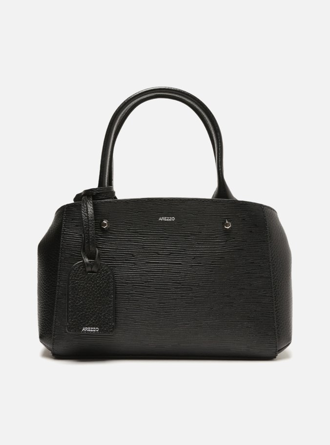 Bolsa Tiracolo Preta Couro Bella Pequena
