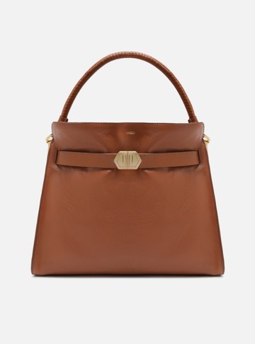 Bolsa Tote Marrom Couro Grande Color 