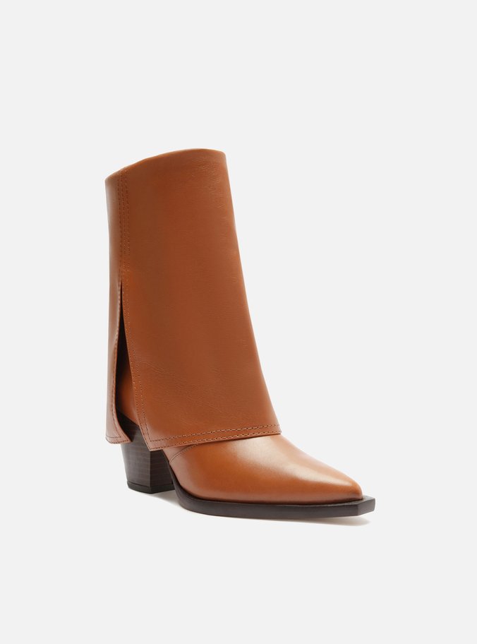 Bota Marrom Couro Cano Médio Capa Georgia