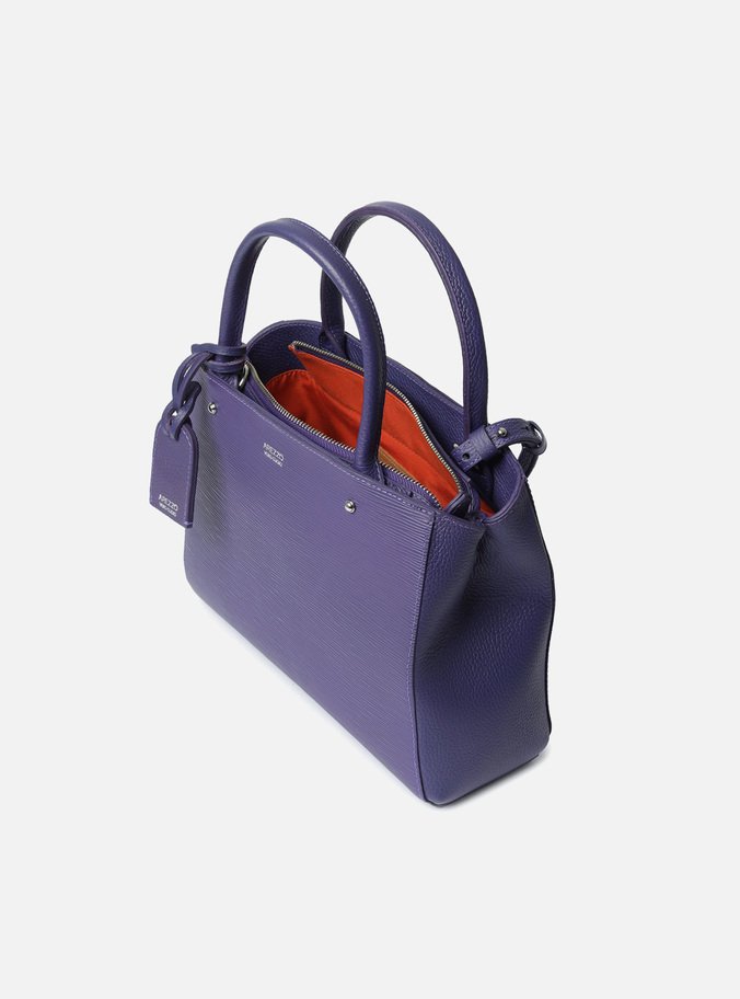 Bolsa Tote Couro Bella Média Roxa