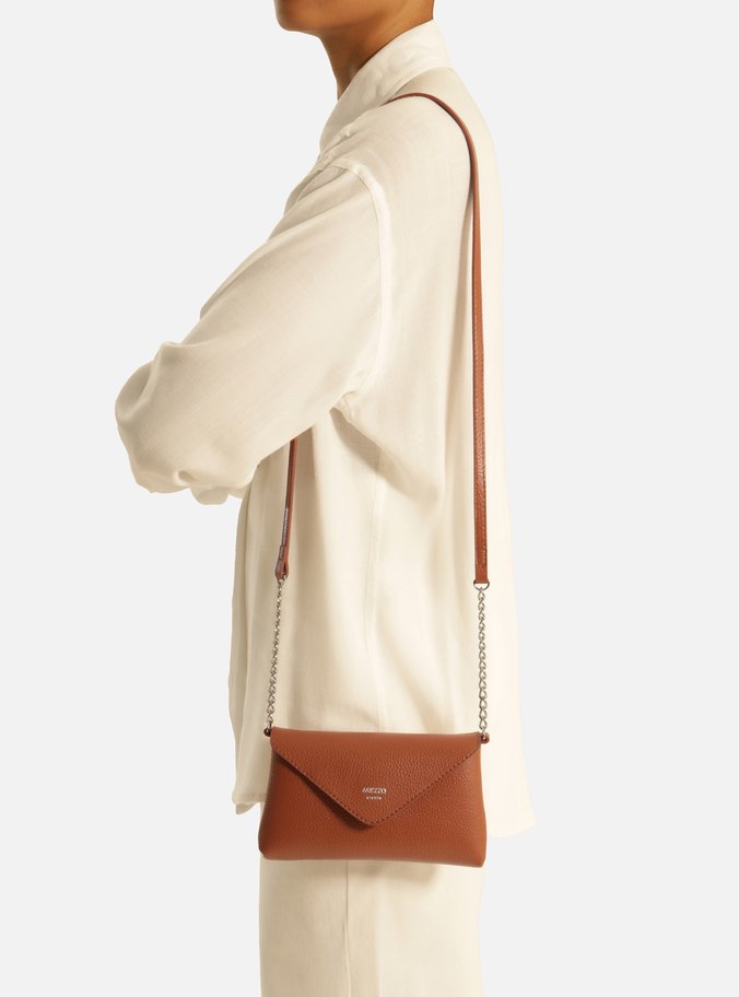 Bolsa Tiracolo Marrom Pequena Envelope