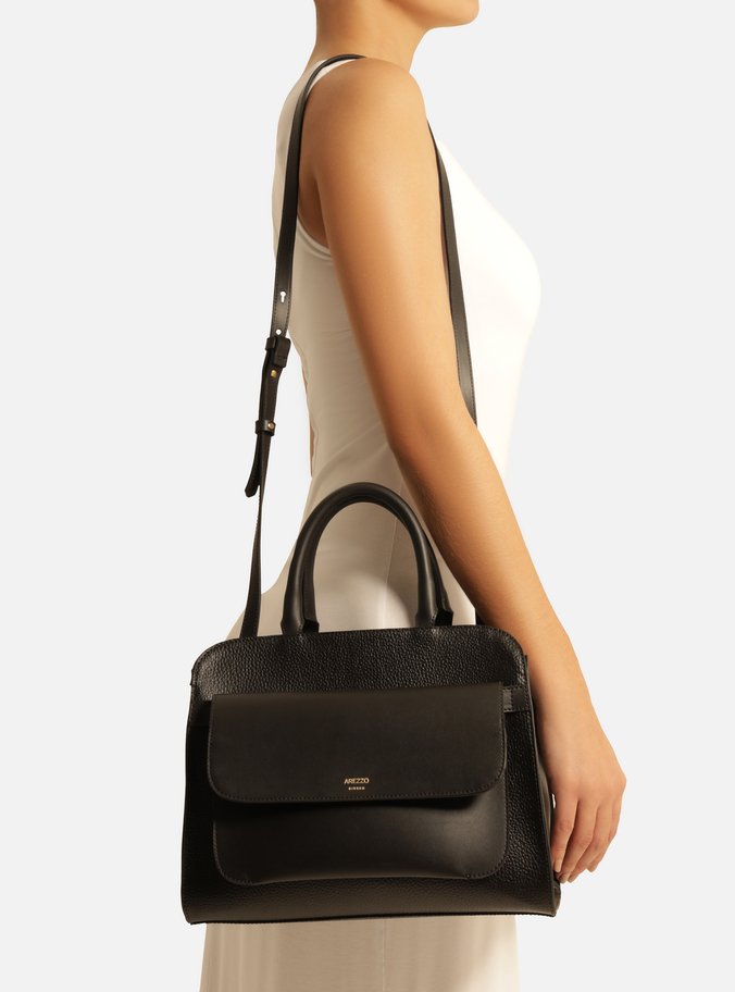 Bolsa Tote Preta Média Pouch Removível