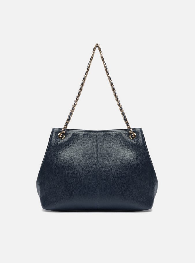 Bolsa Tote Azul Couro Matelassê Gab Média
