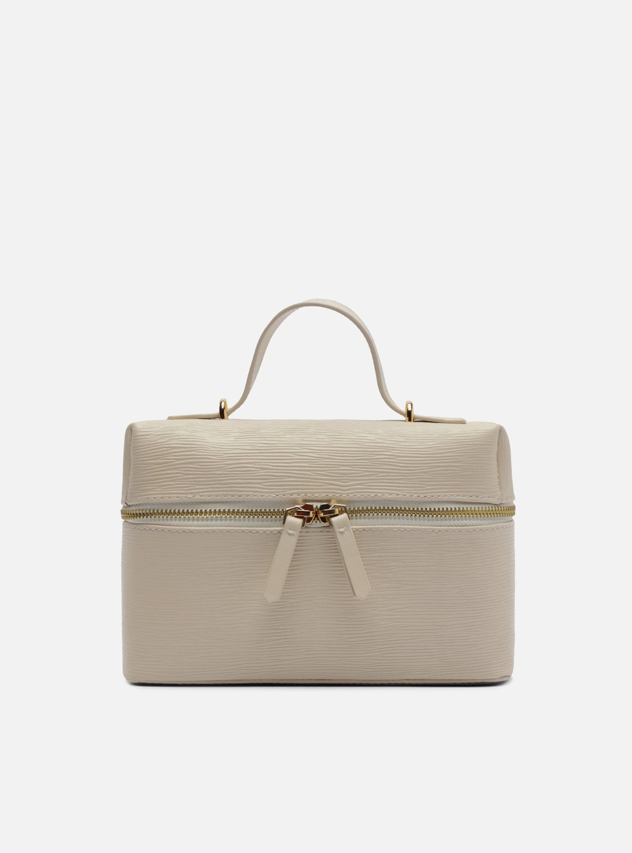 Bolsa Tiracolo Off White Couro Média — foto 1