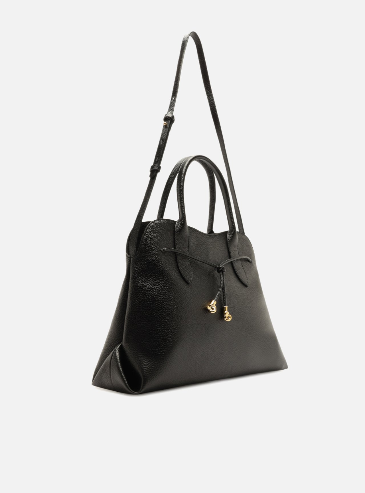 Bolsa Tote Preta Grande Metais — foto 5