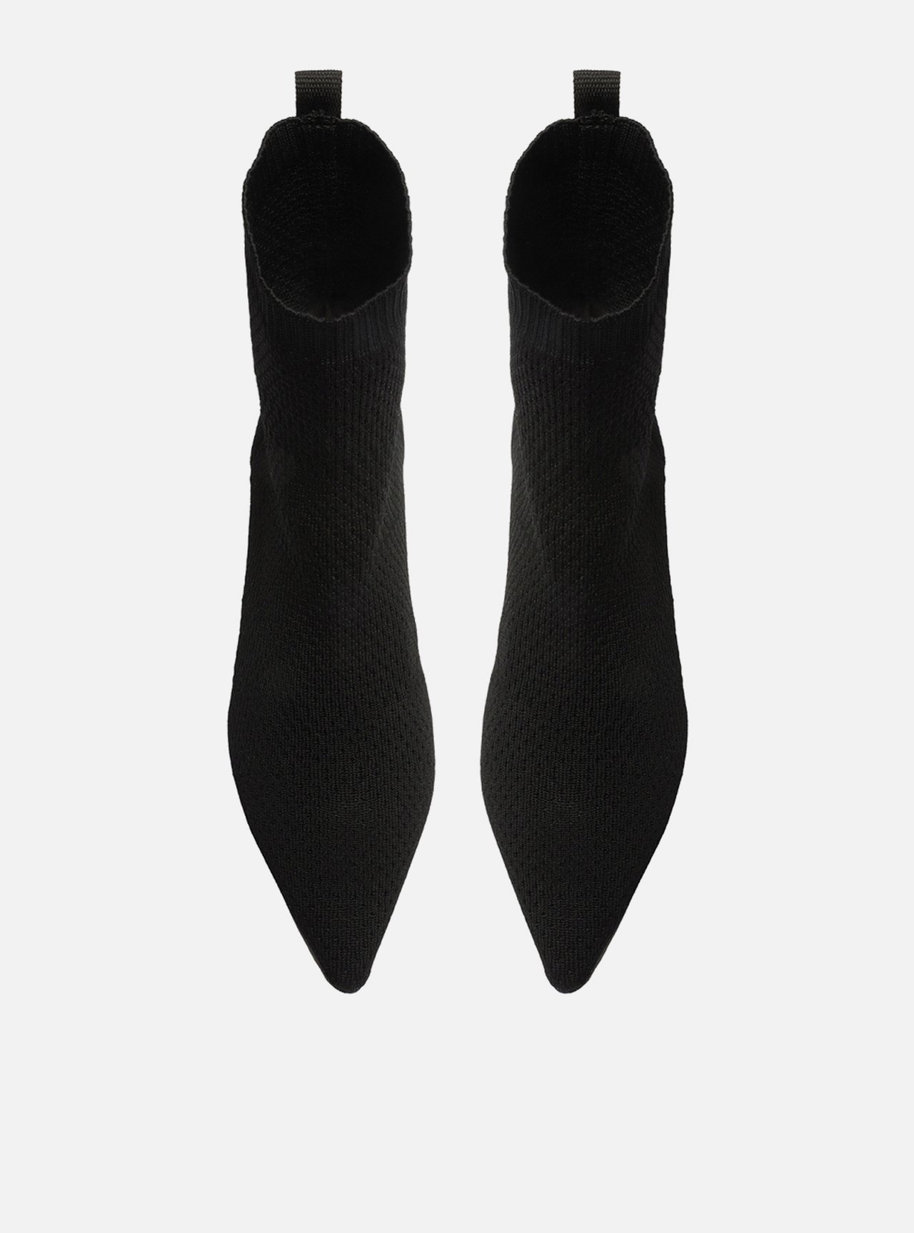 Bota Preta Knit Cano Médio Salto Bloco — foto 6