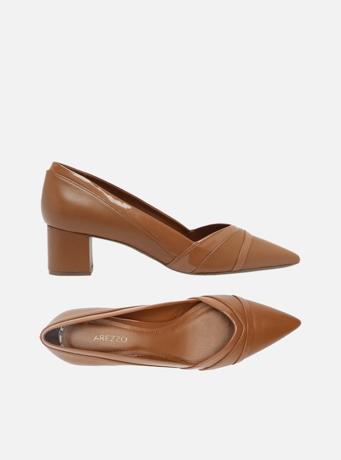 Scarpin Marrom Salto Bloco