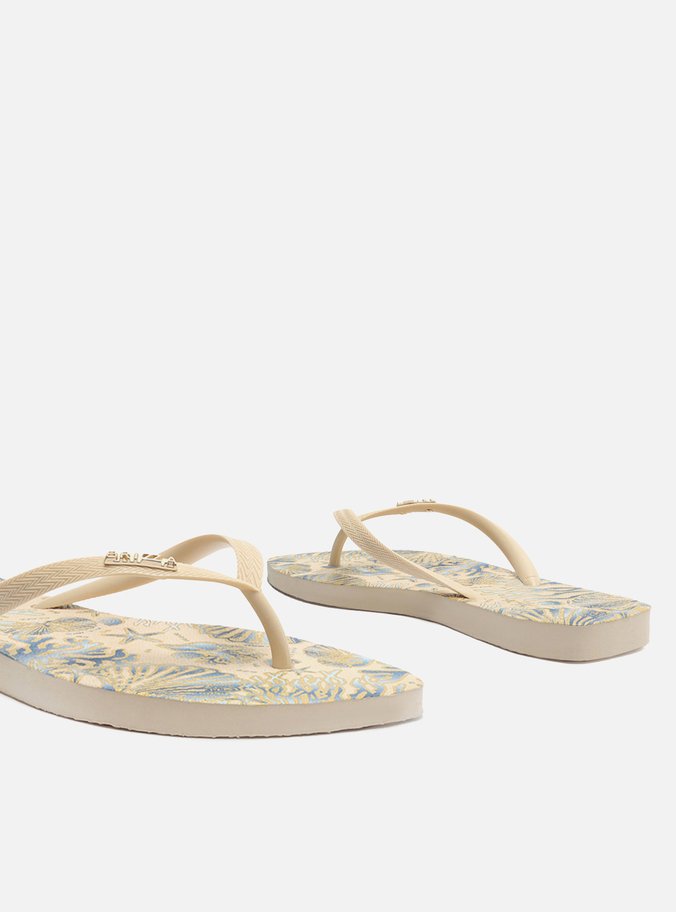 Chinelo de Dedo Branco Estampa Flash Club