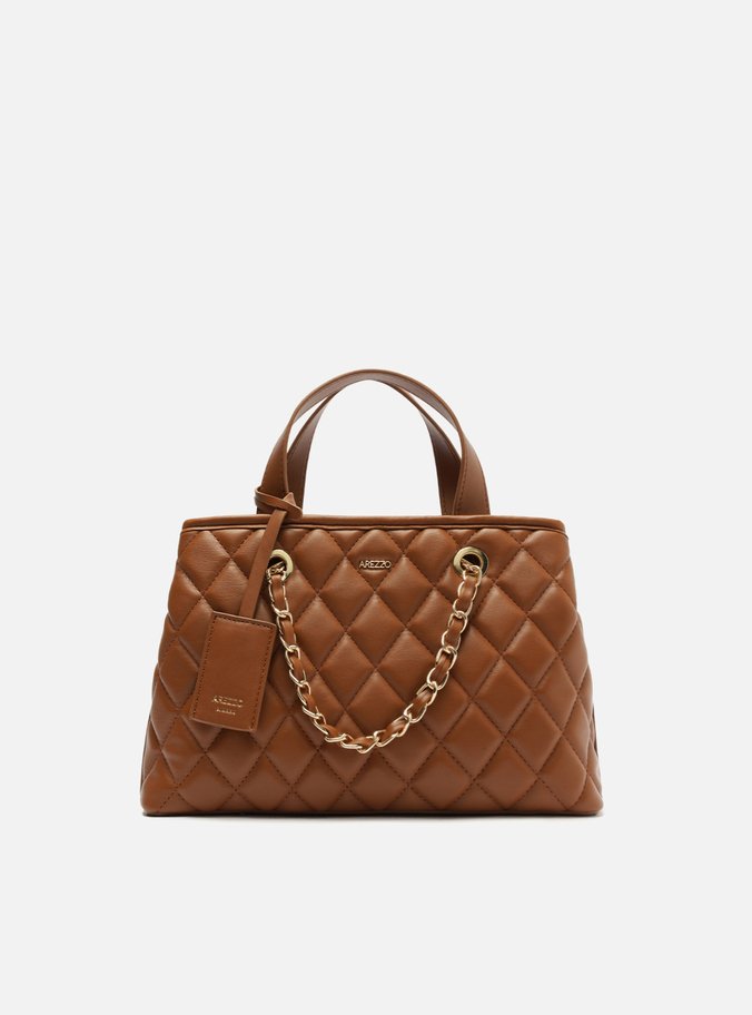 Bolsa Tote Marrom Média Matelassê Bag Charm