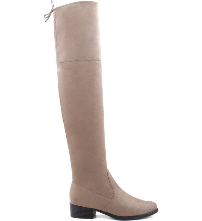 Bota Cano Longo Acamurçada Taupe
