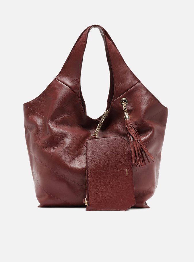 Bolsa Hobo Vermelha Couro Ísis Grande