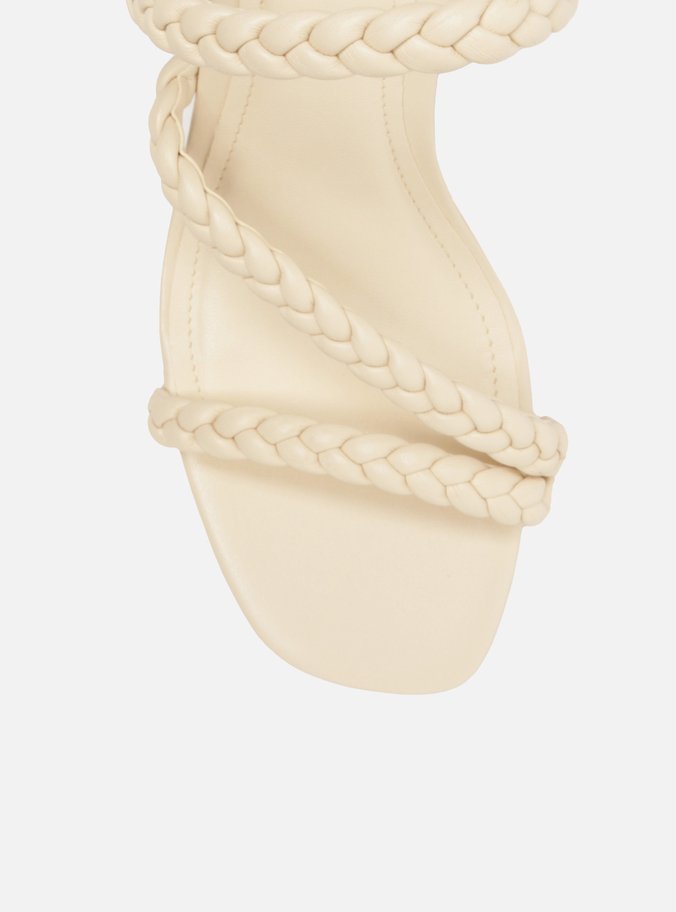 Sandália Meia Pata Off-White Cortiça