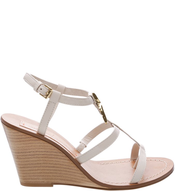 Arezzo x Lenny Niemeyer | Sandália Couro Anabela Estrela do Mar Off White