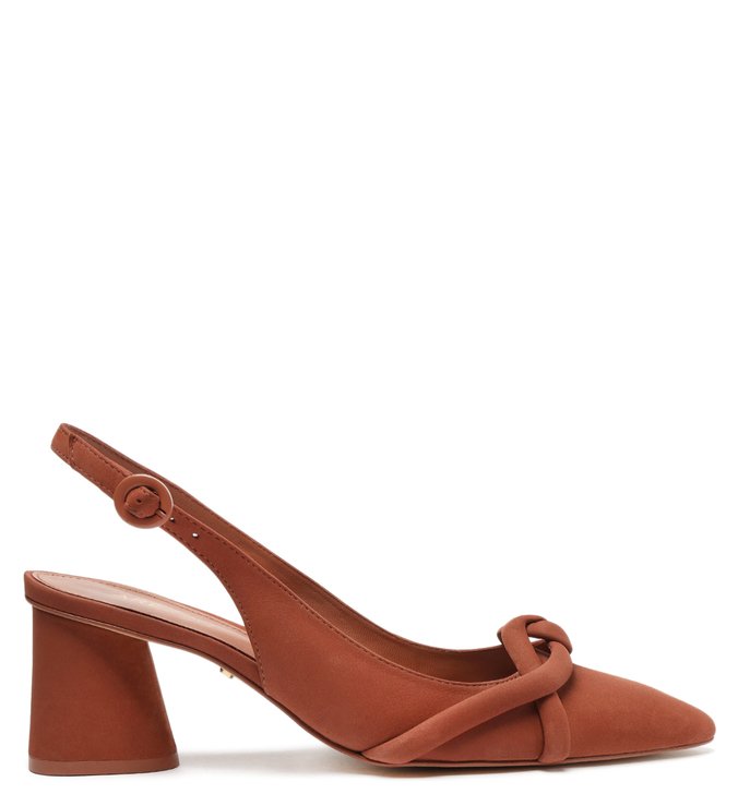 Scarpin Marrom Nobuck Slingback Chiara