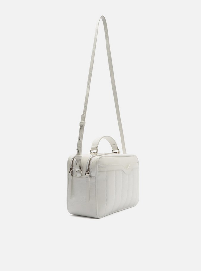 Bolsa Tiracolo Branca Couro Francine Média