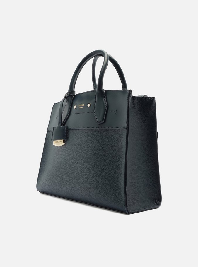 Bolsa Tote Azul Giorno Grande Moldura