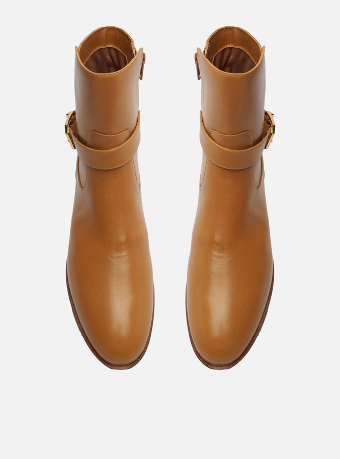 Bota Marrom Couro Cano Curto Savannah