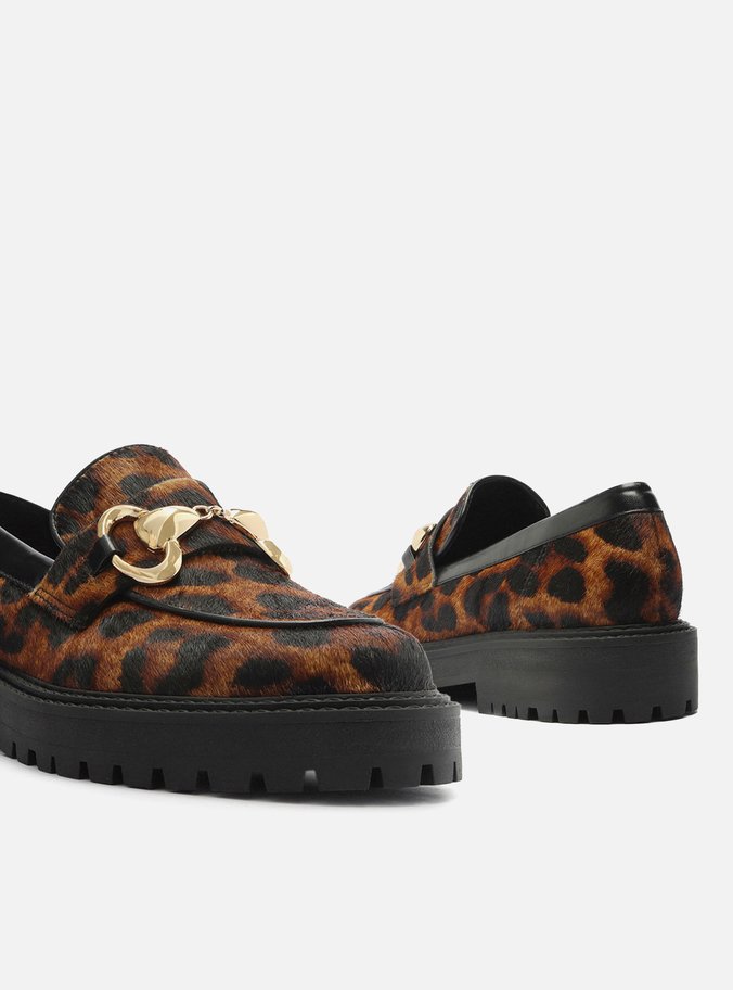 Mocassim Animal Print Tratorado Bridão