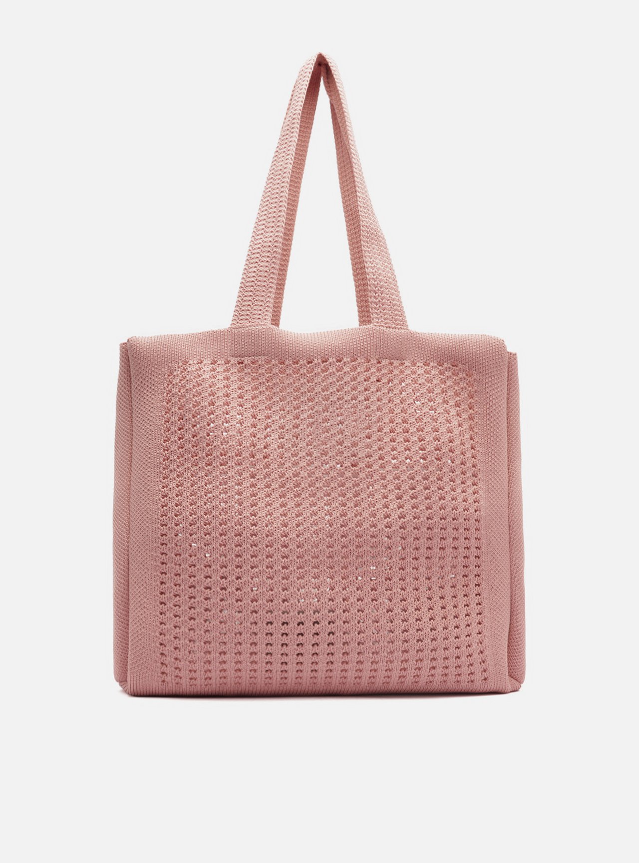 Bolsa Shopping Rosa Knit Grande Brizza — foto 3