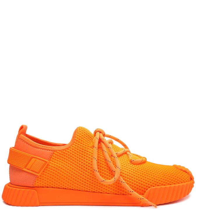 Tênis Laranja Neon Multimaterial