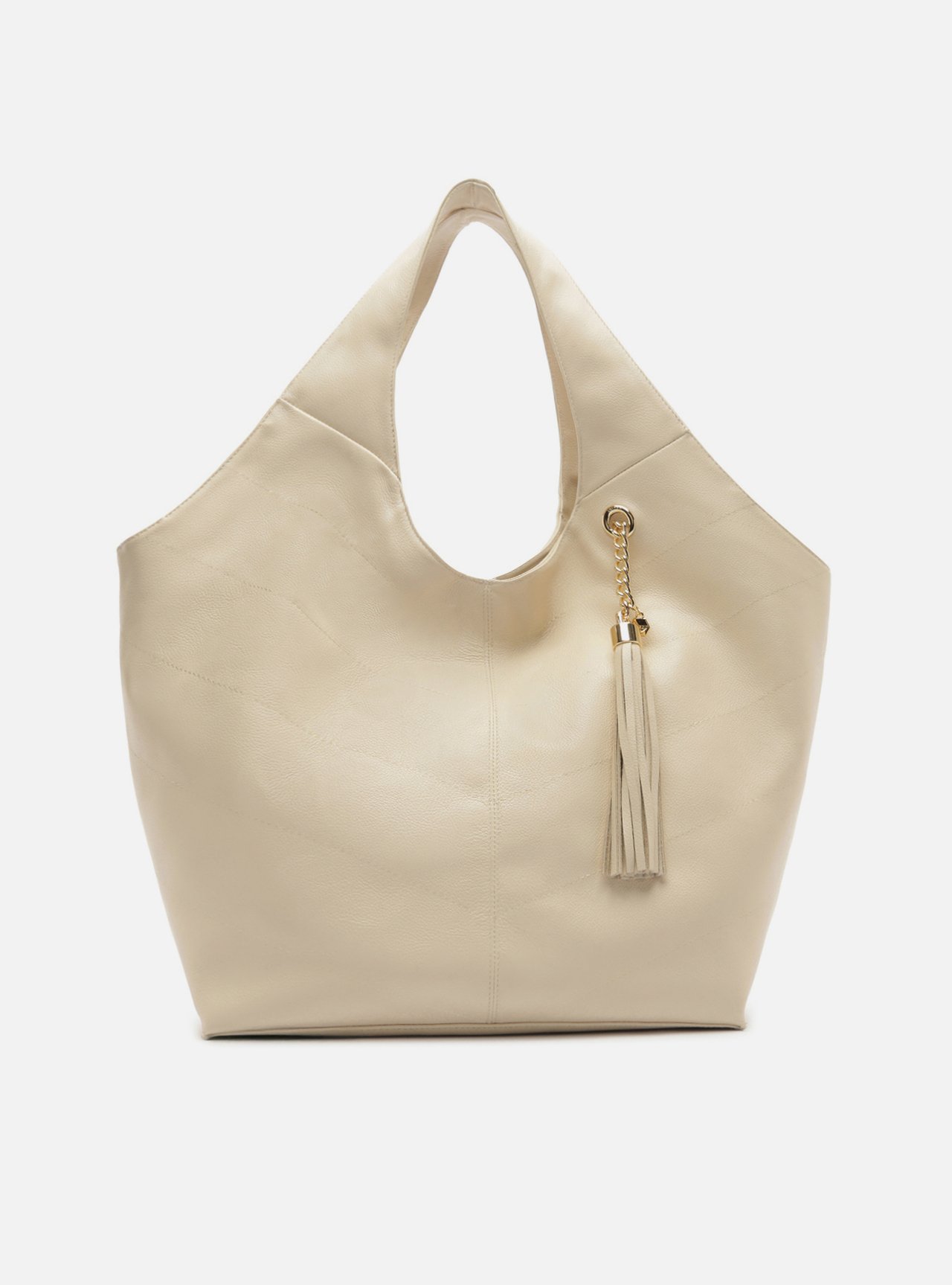 Bolsa Hobo Branca Couro Ísis Grande — foto 1
