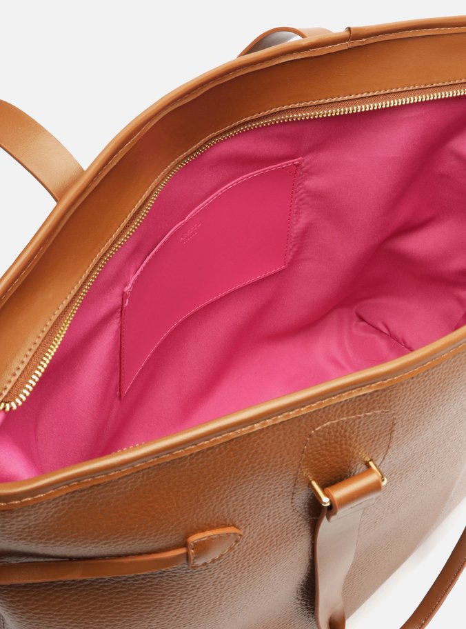Bolsa Shopping Marrom Grande Cantoneiras