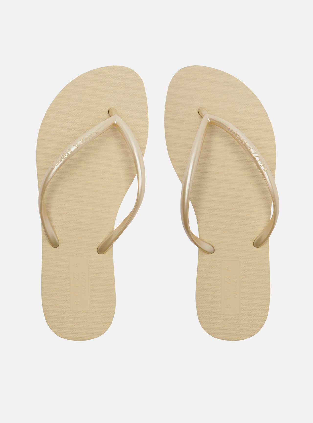 Chinelo de Dedo Dourada Tira V Brizza — foto 1