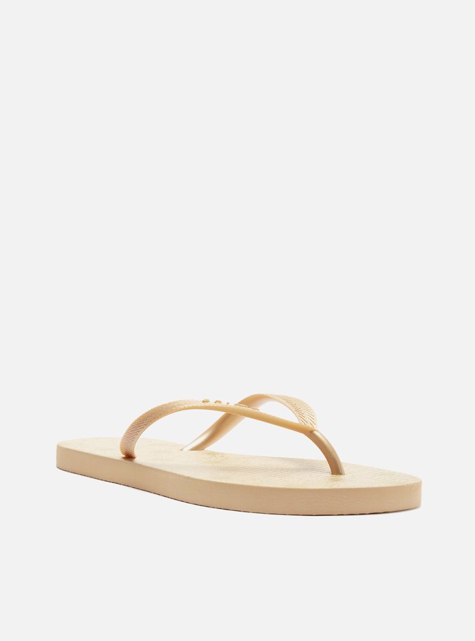 Chinelo de Dedo Dourado Essential Flores