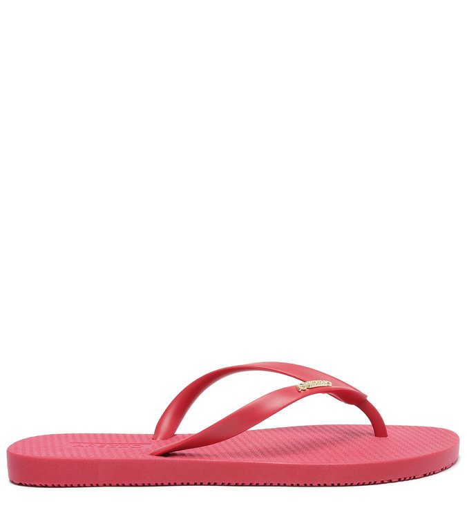 Kit Chinelo de Dedo Vermelho Brizza e Bag Transparente