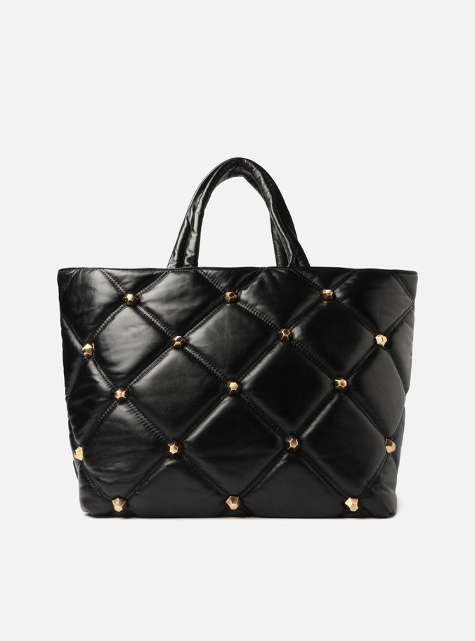 Bolsa Shopping Preta Couro Bee.ZZ Grande