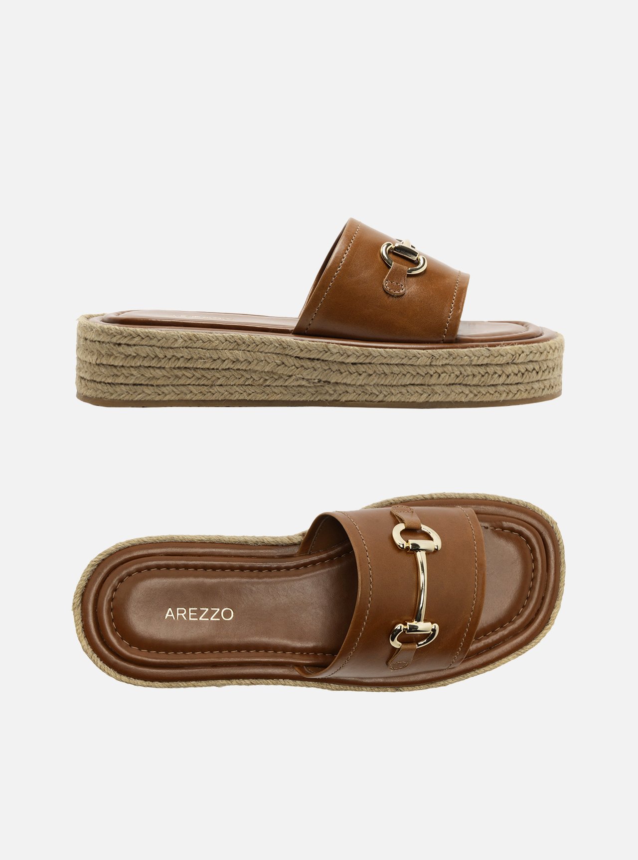 Tamanco Marrom Couro Flatform Corda Bridão — foto 5