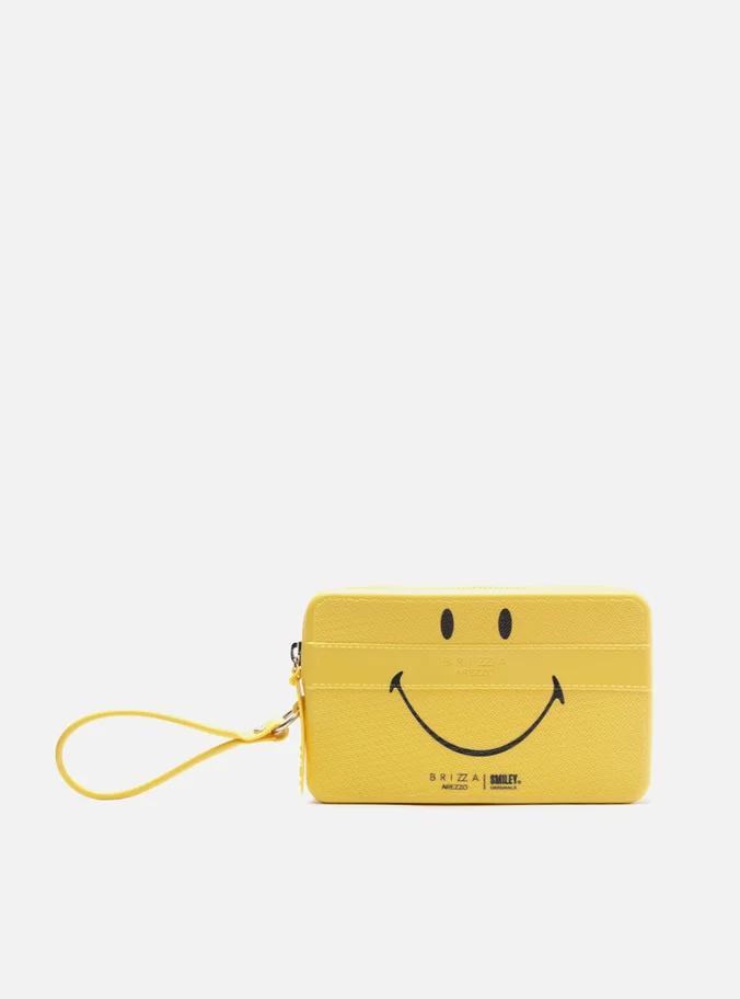 Clutch Amarela Alça Malu Smiley