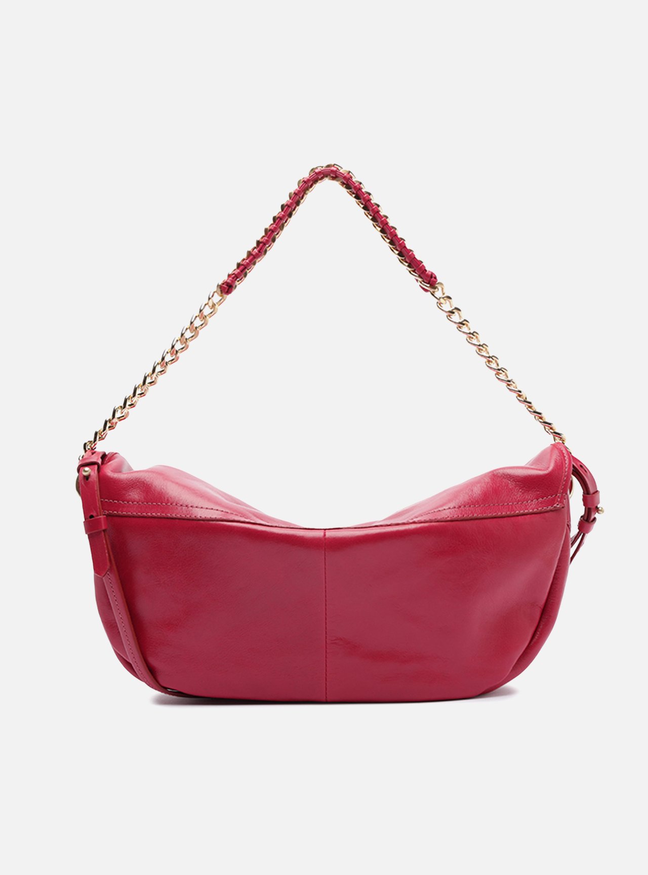 Bolsa Tiracolo Vermelha Couro Metais — foto 3