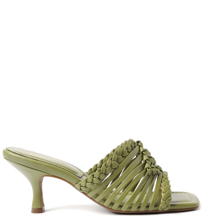 Mule Verde Salto Fino Tiras Nós